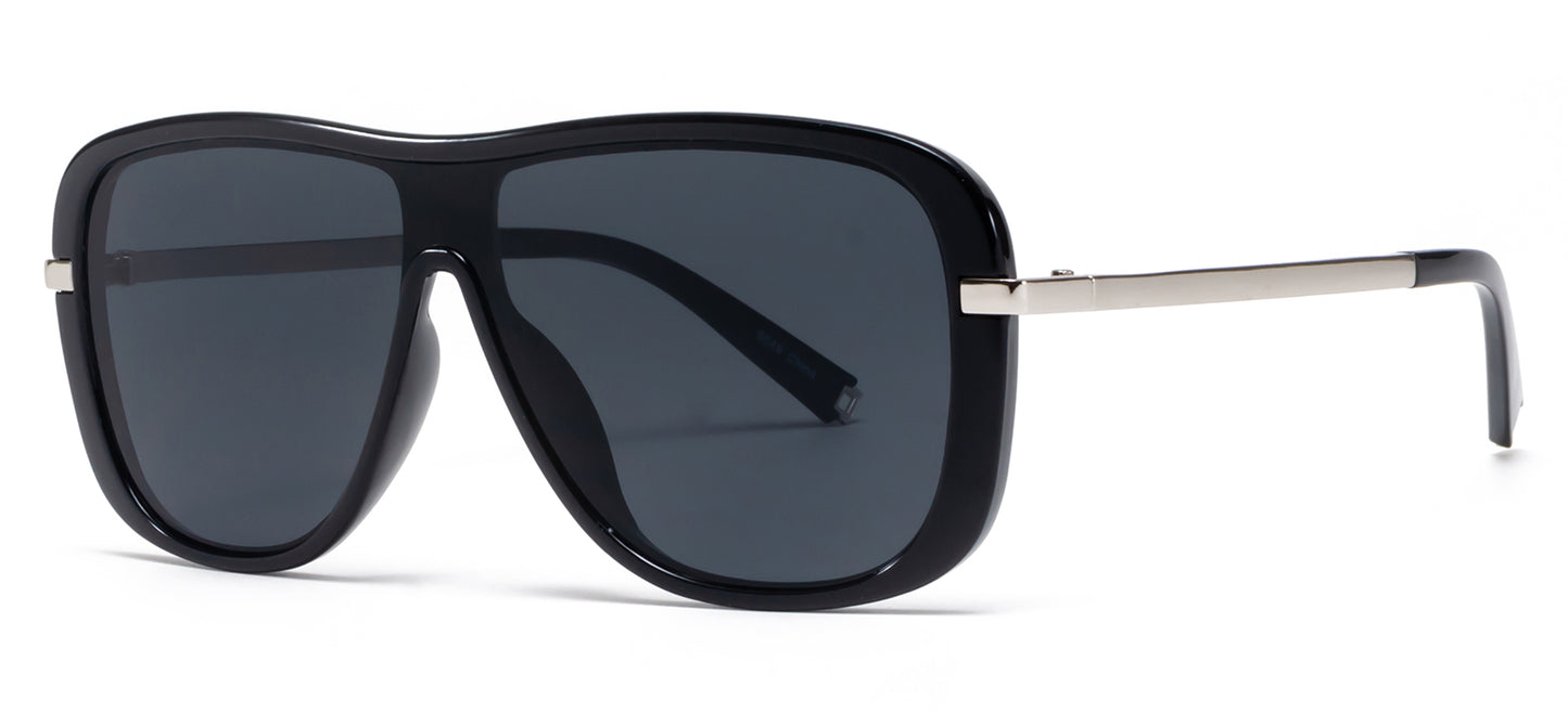 9049 - One Piece Shield Plastic Sunglasses