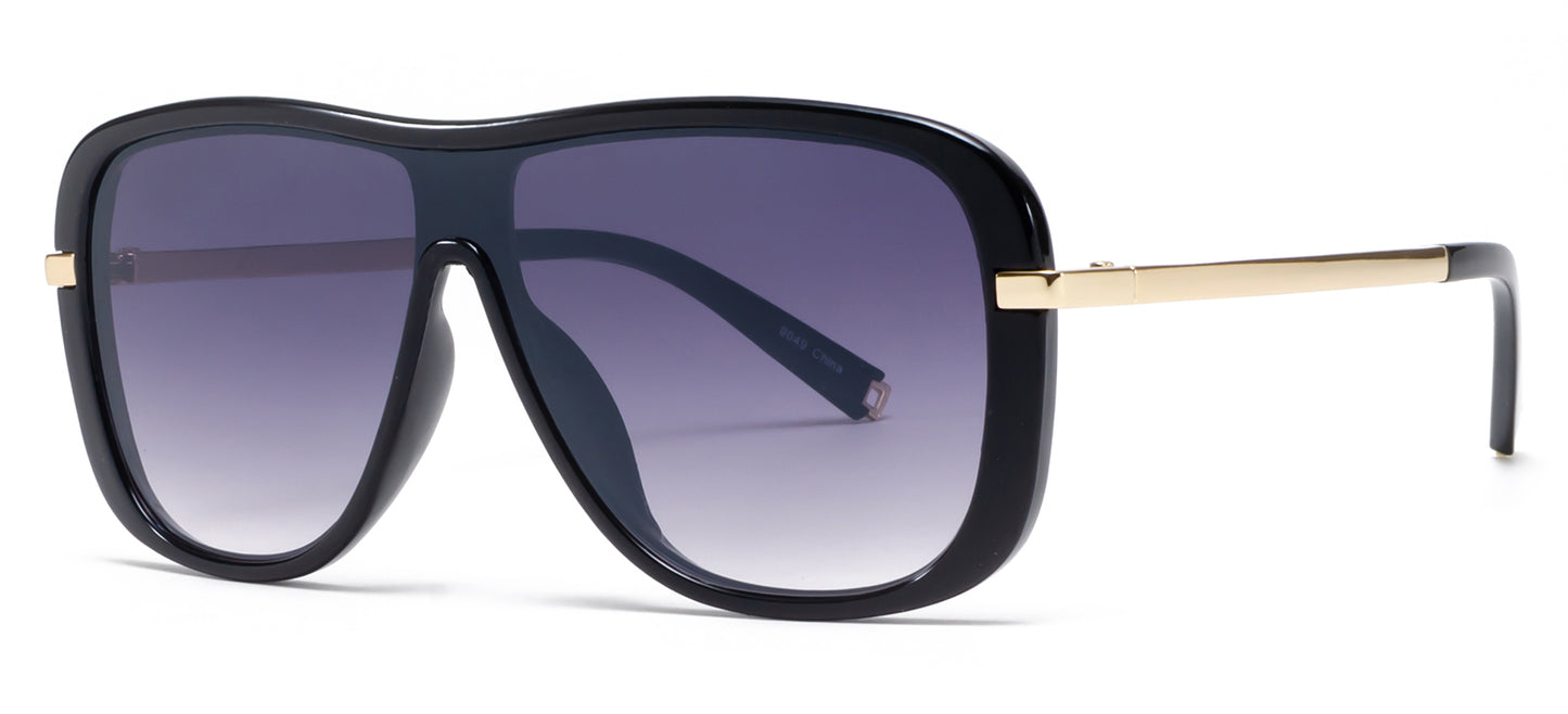 9049 - One Piece Shield Plastic Sunglasses