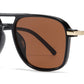 9051 - Classic Square Aviator Fashion Plastic Sunglasses