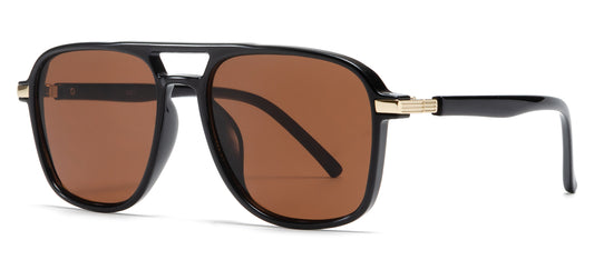 9051 - Classic Square Aviator Fashion Plastic Sunglasses