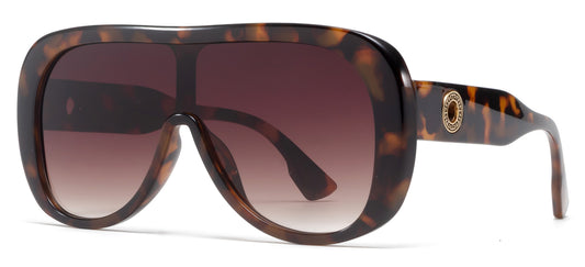 9060 - Flat Top One Piece Shield Plastic Sunglasses
