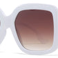 9061 - Large Women Square Butterfly Plastic Sunglasses