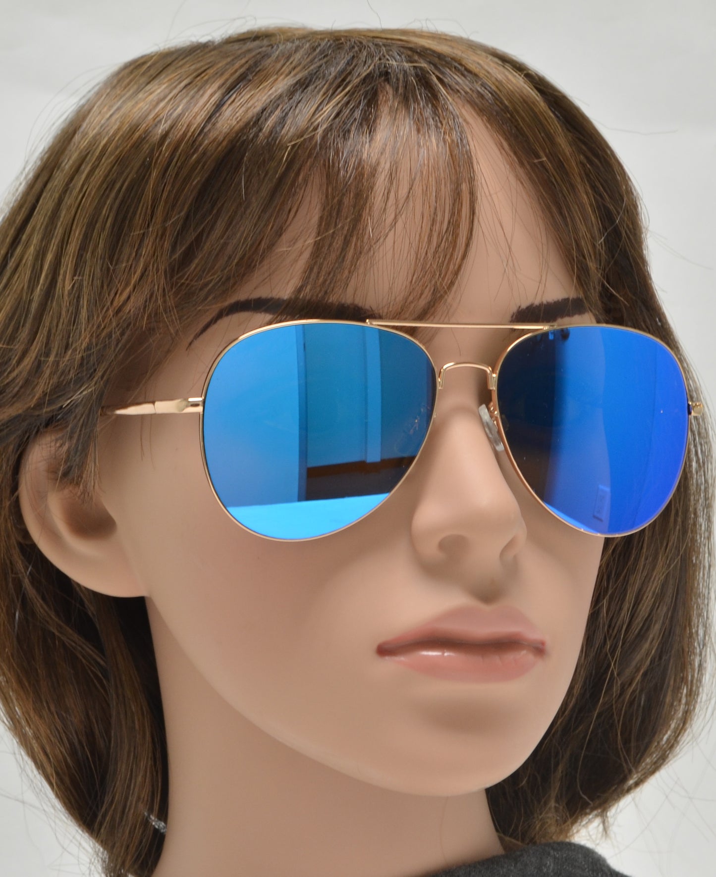 FC 6516 RVC - Oval Shaped Thin Stainless Frame Sunglasses with Colors Mirror Lens