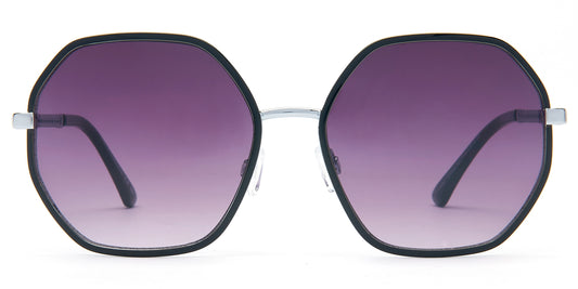 FC 6527 - Fashion Metal Hexagonal Sunglasses