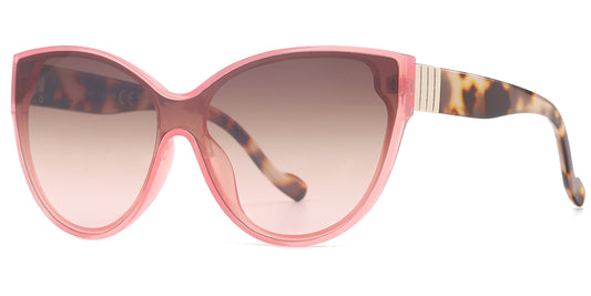 FC 5808 - One Piece Cat Eye Plastic Sunglasses