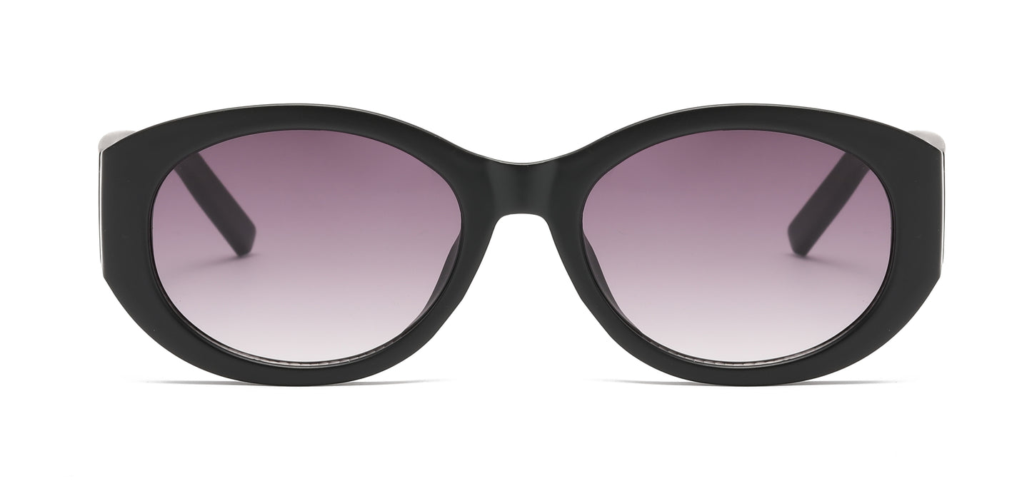 FC 5815 - Round Cat Eye Plastic Sunglasses