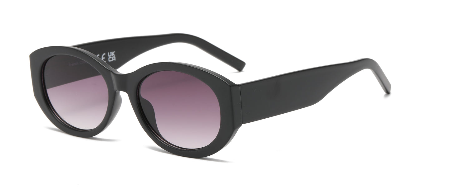 FC 5815 - Round Cat Eye Plastic Sunglasses