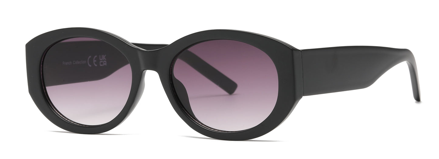 FC 5815 - Round Cat Eye Plastic Sunglasses