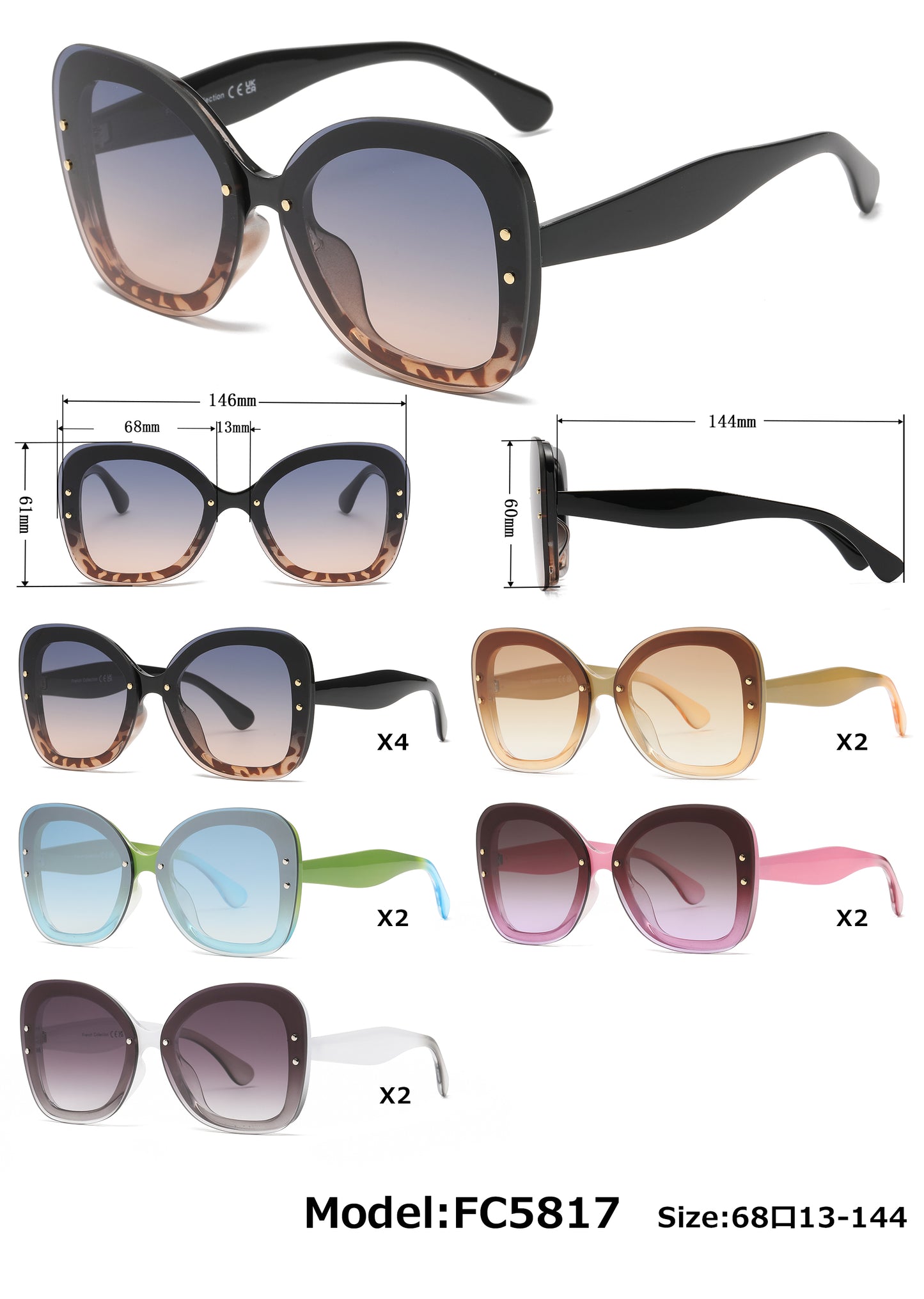 FC 5817 - Fashion Plastic Sunglasses