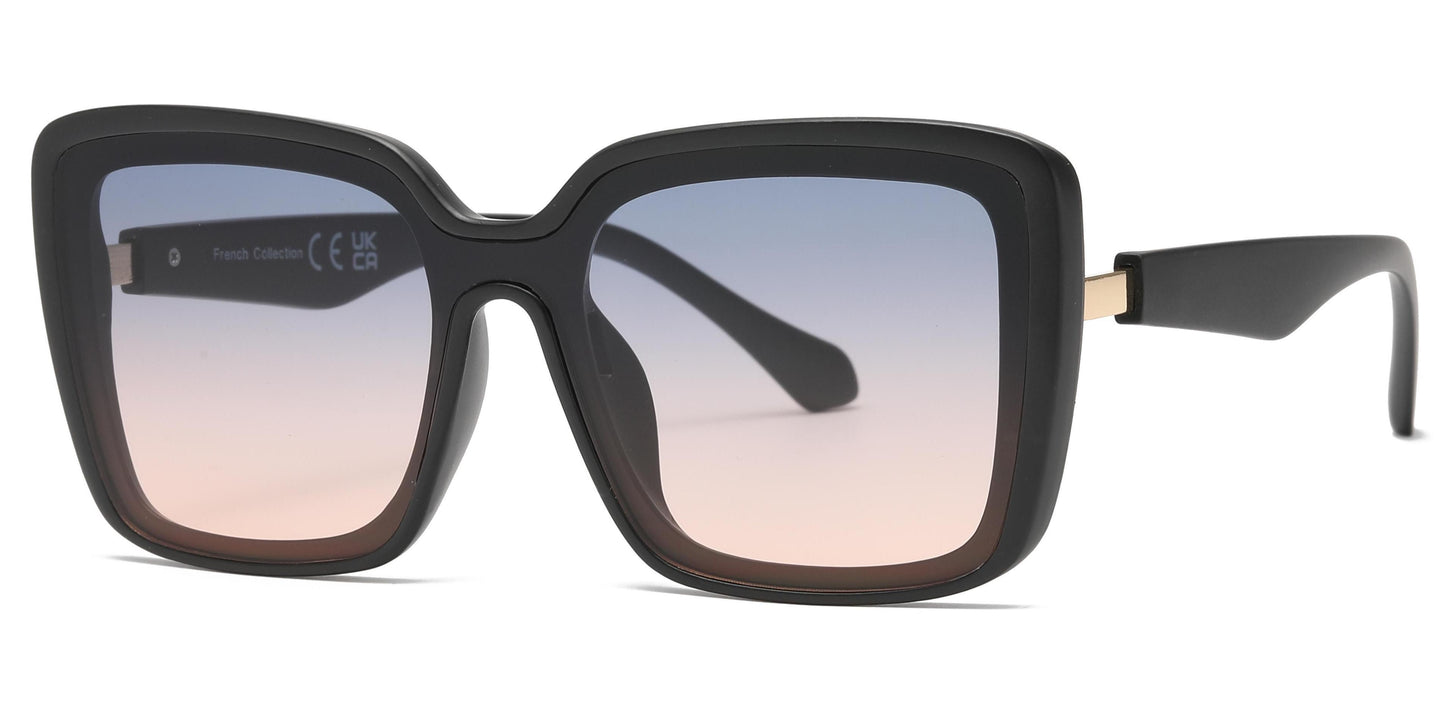 FC 5822 - One Piece Lens Square Butterfly Women Plastic Sunglasses