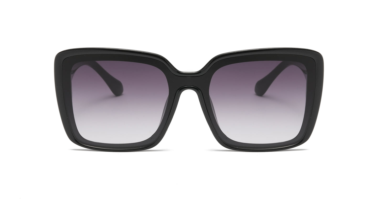 FC 5822 - One Piece Lens Square Butterfly Women Plastic Sunglasses