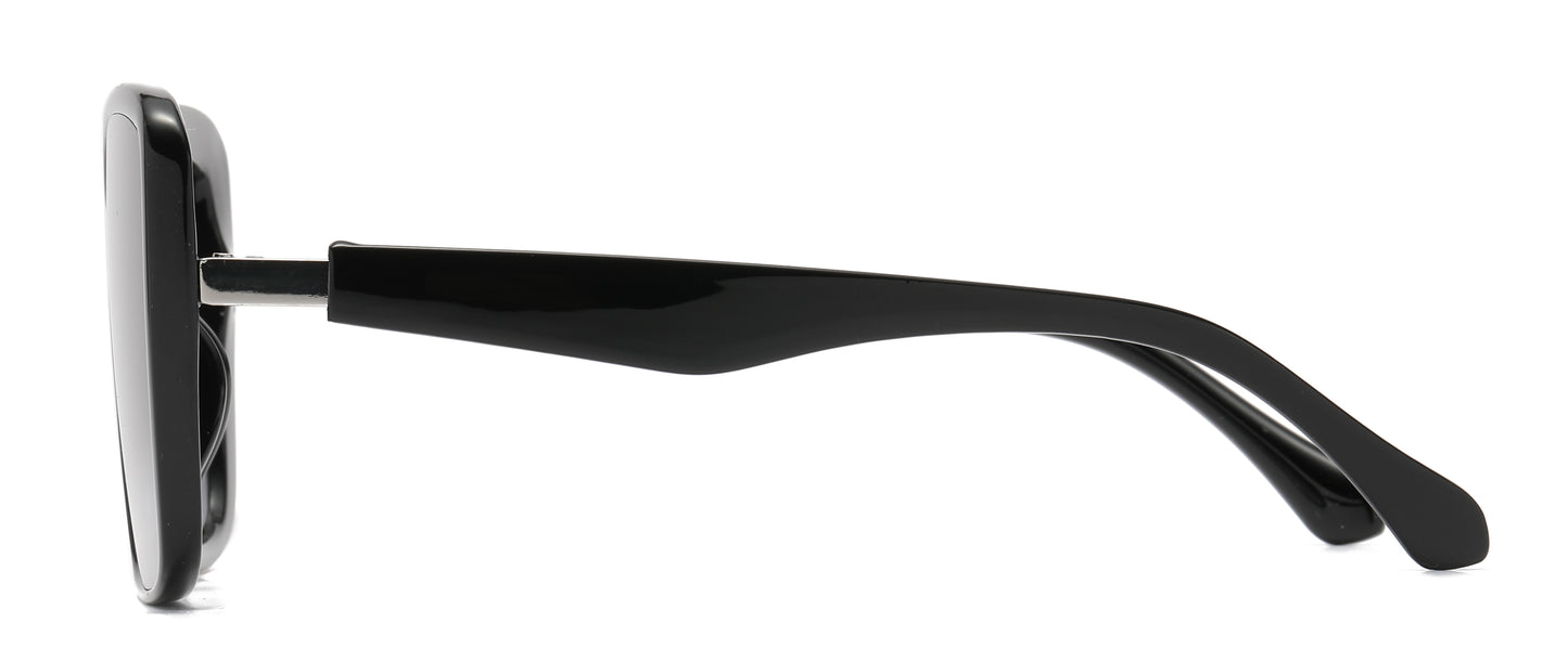 FC 5822 - One Piece Lens Square Butterfly Women Plastic Sunglasses
