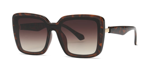 FC 5822 - One Piece Lens Square Butterfly Women Plastic Sunglasses