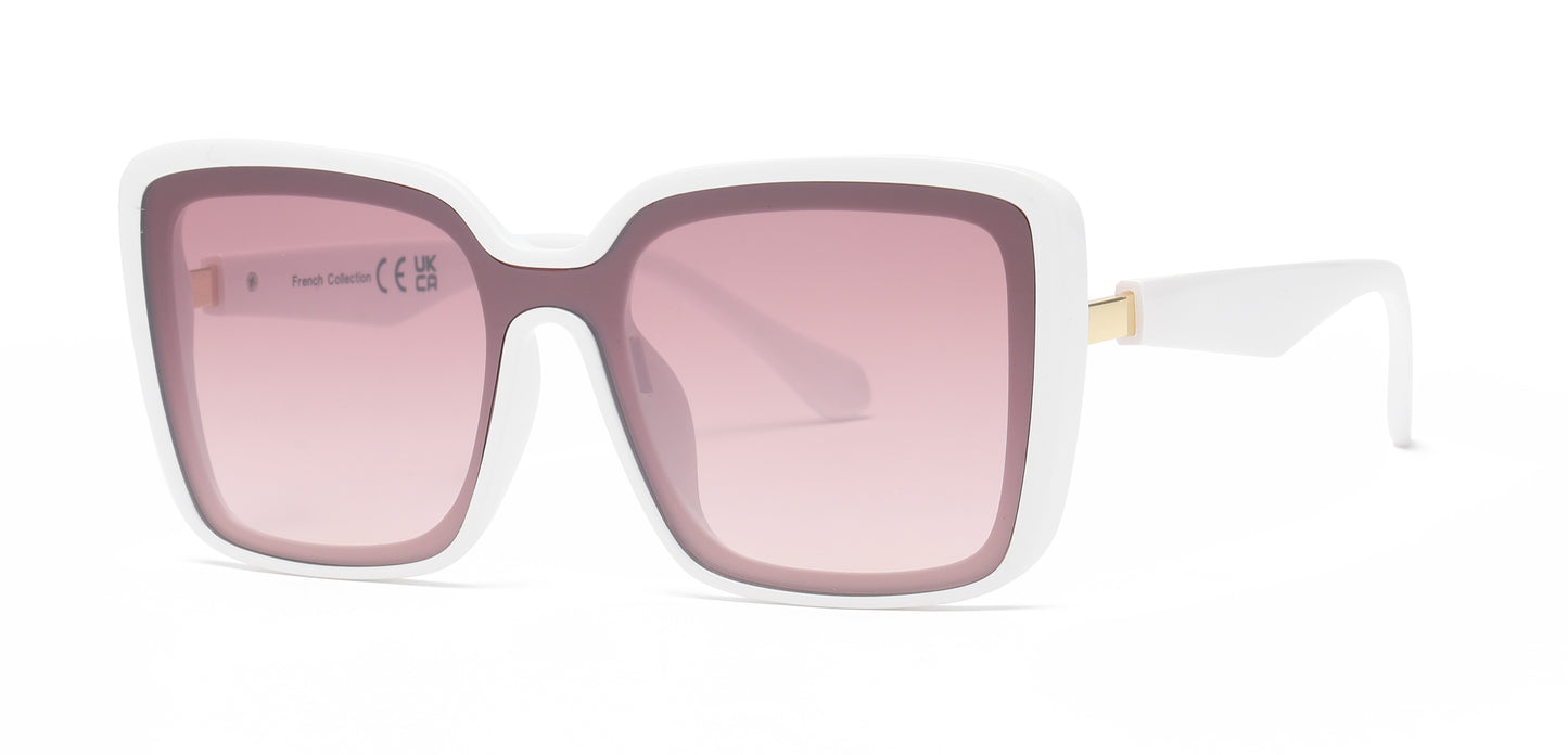 FC 5822 - One Piece Lens Square Butterfly Women Plastic Sunglasses