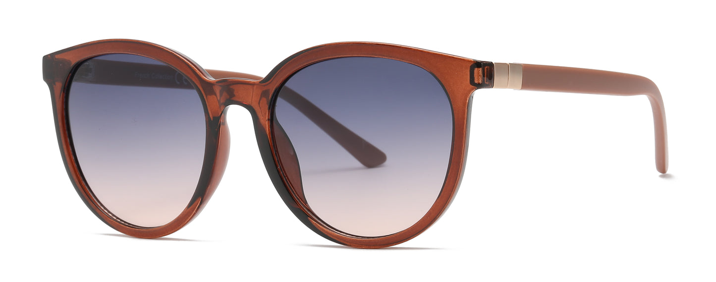 FC 5829 - Round Horn Rimmed Plastic Sunglasses