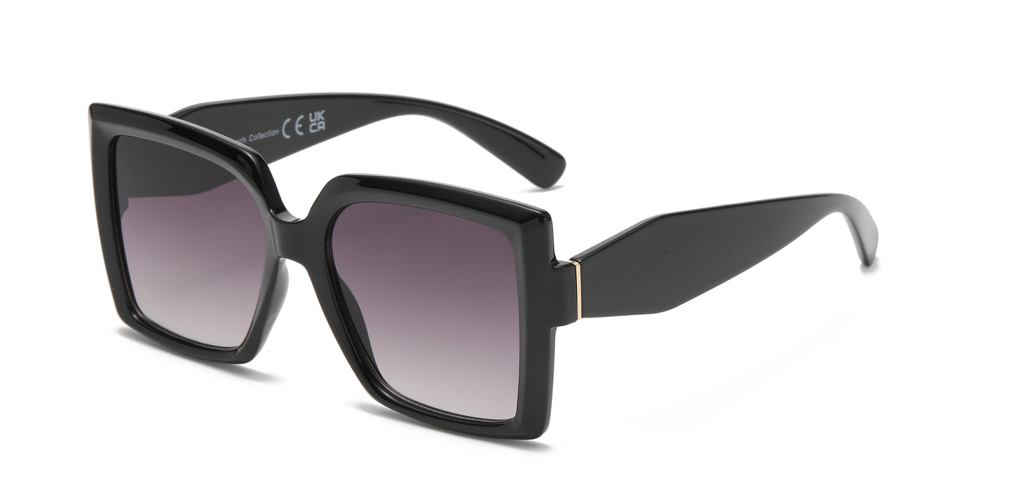FC 5830 - Plastic Square Butterfly Sunglasses