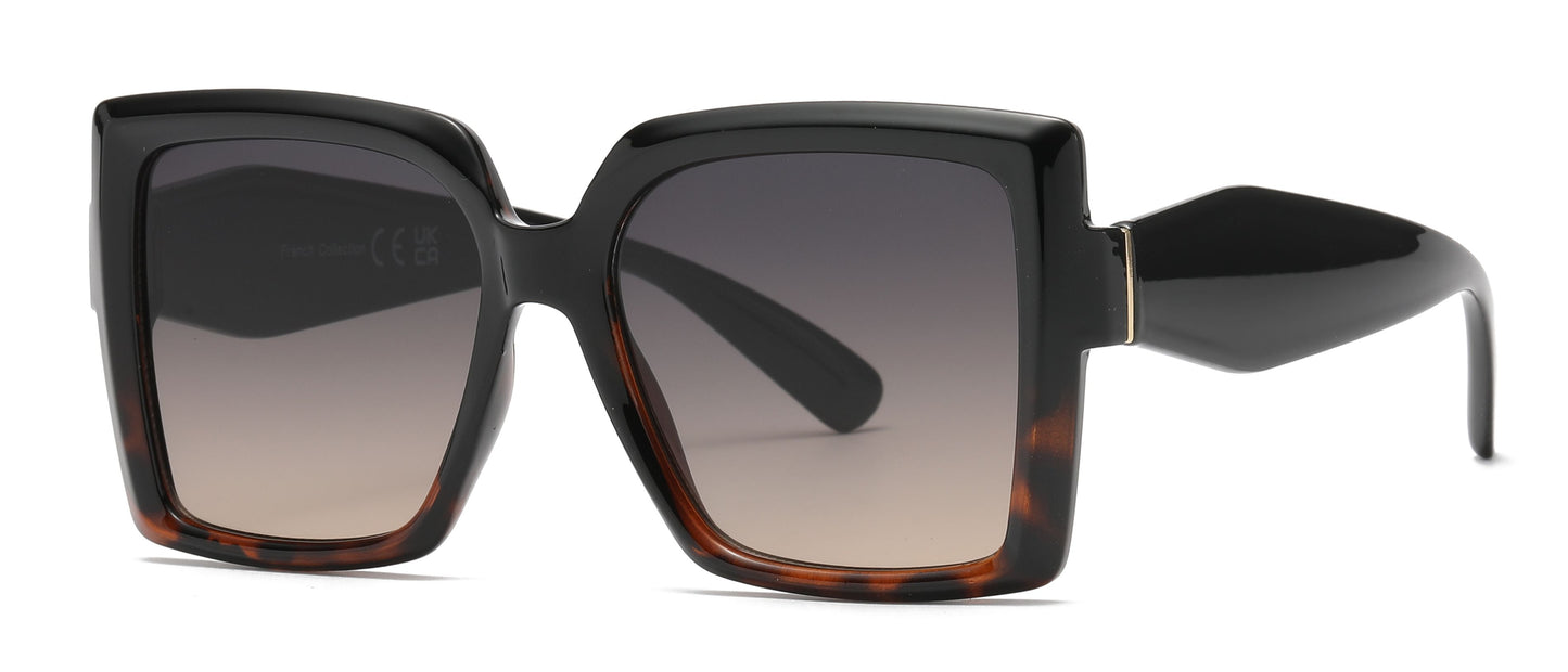 FC 5830 - Plastic Square Butterfly Sunglasses
