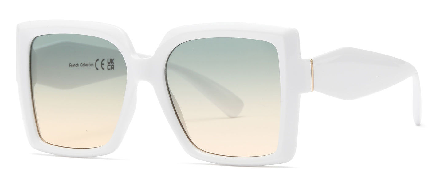 FC 5830 - Plastic Square Butterfly Sunglasses