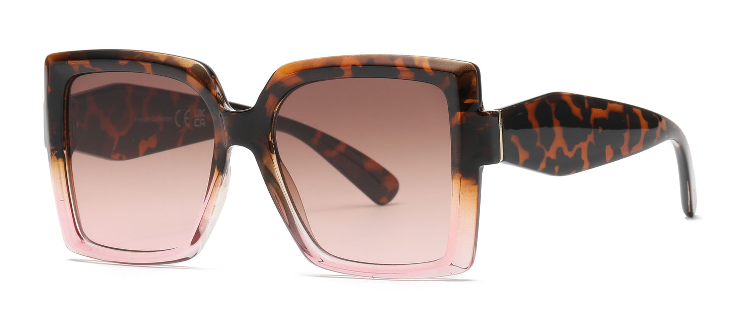 FC 5830 - Plastic Square Butterfly Sunglasses