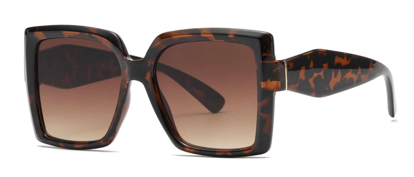 FC 5830 - Plastic Square Butterfly Sunglasses