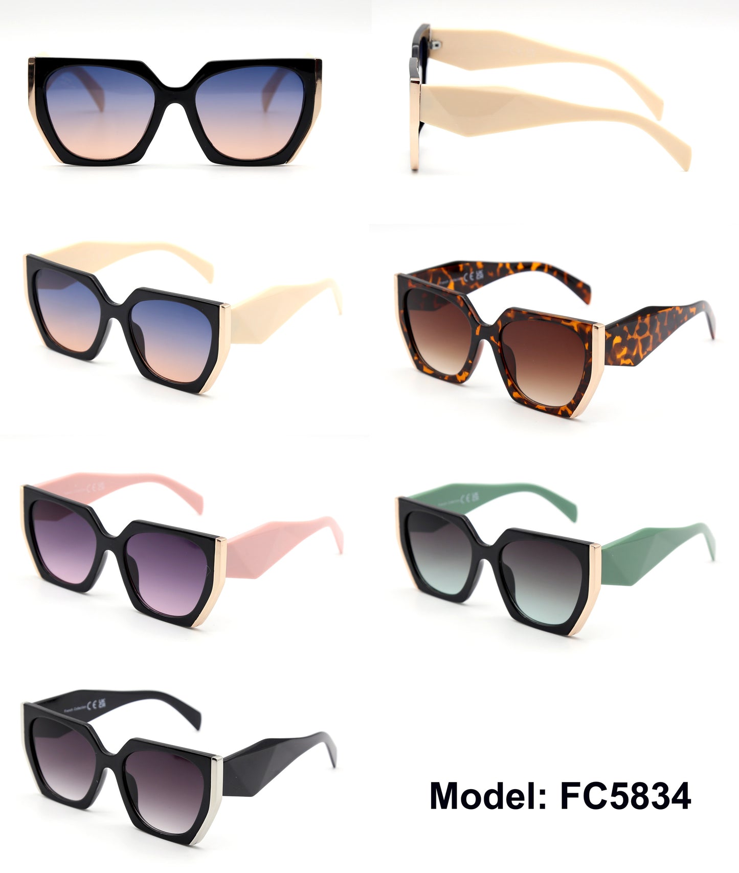 FC 5834 - Cat Eye Women Fashion Plastic Sunglasses