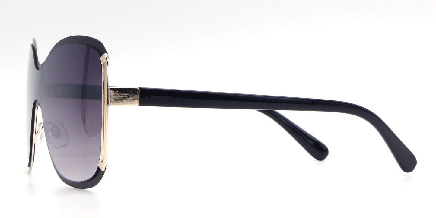 FC 6564 - Metal One Piece Butterfly Sunglasses