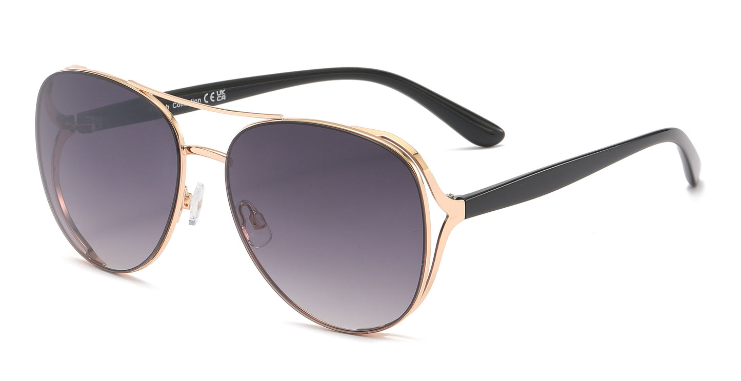 FC 6574 - Oval Women Metal Sunglasses
