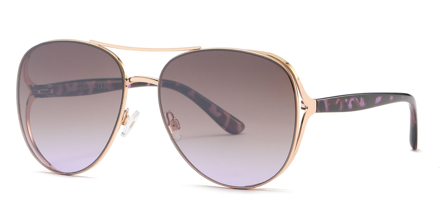 FC 6574 - Oval Women Metal Sunglasses