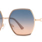 FC 6583 - Fashion Metal Hexagonal Shaped Sunglasses