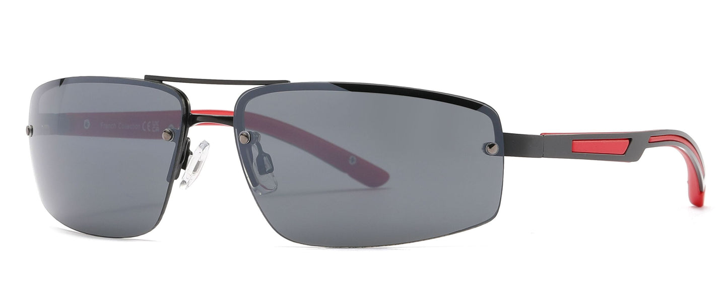 FC 6588 - Men Half Rim Rectangular Sport Metal Sunglasses