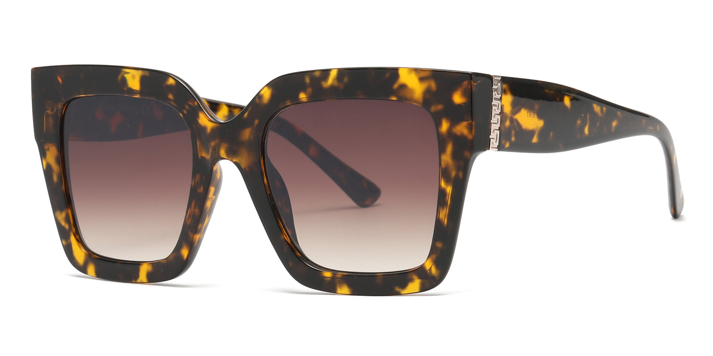 FC 6589 - Fashion Square Sunglasses with Flat Lens