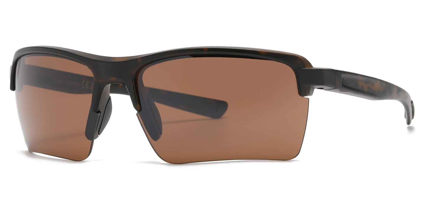 FC 6592 - Semi Rimless Sport Men Plastic Sunglasses
