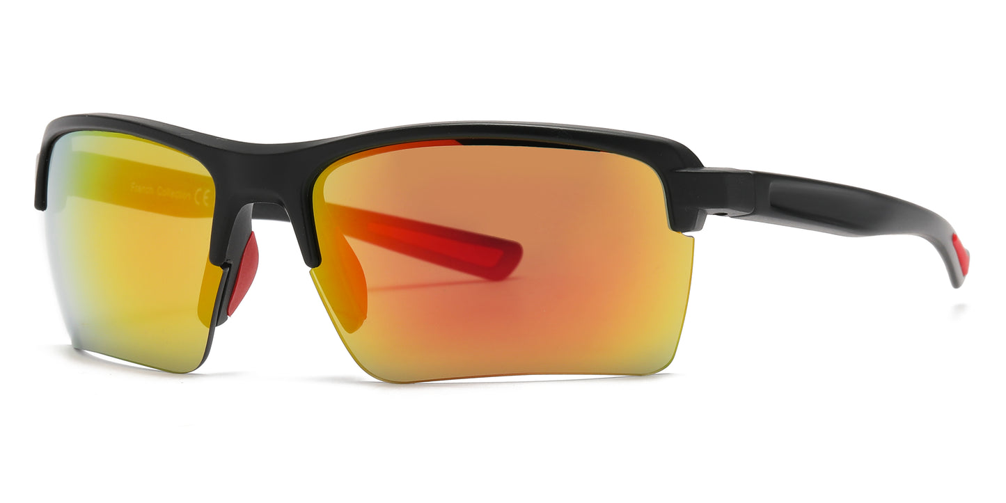 FC 6592 - Semi Rimless Sport Men Plastic Sunglasses