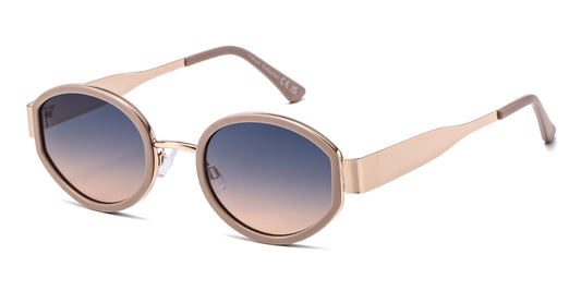 FC 6620 - Oval Fashion Metal Sunglasses