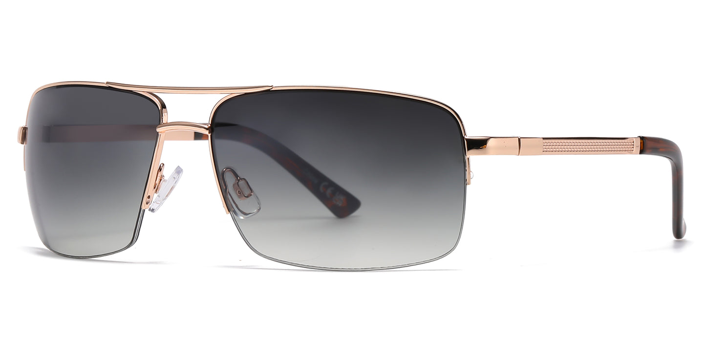 OX 2848 - Men's Metal Rectangular Sunglasses