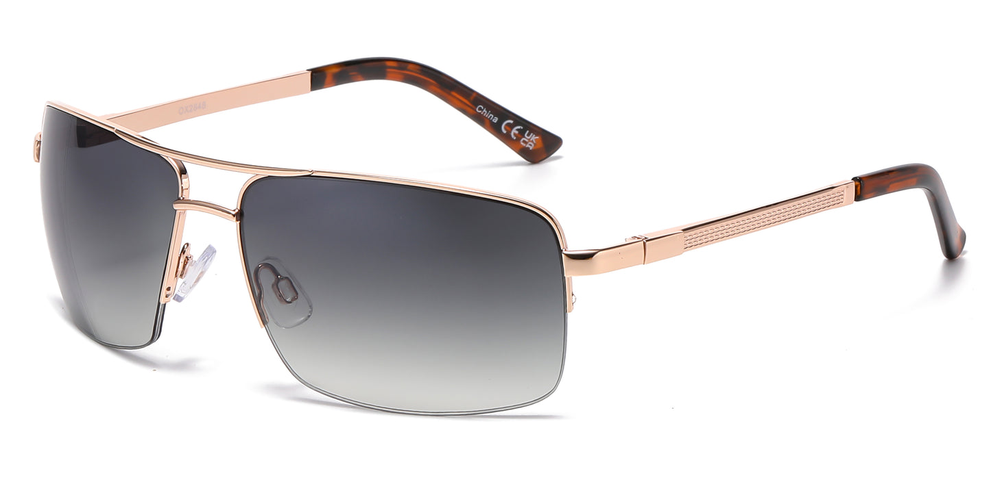 OX 2848 - Men's Metal Rectangular Sunglasses