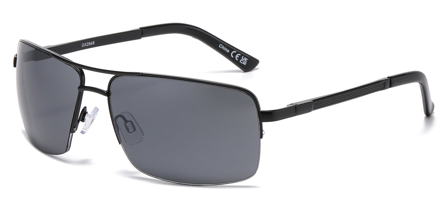 OX 2848 - Men's Metal Rectangular Sunglasses