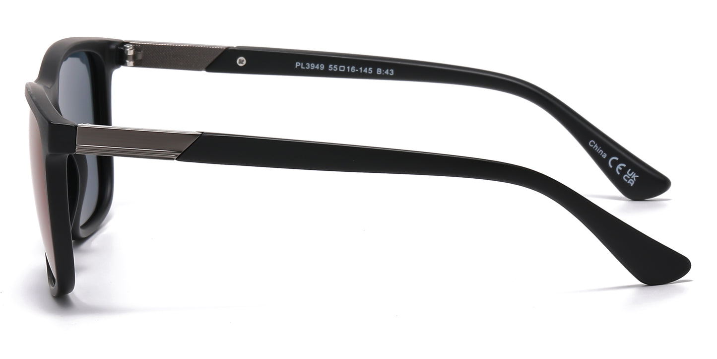 PL 3949 - Polarized Sports Rectangular Sunglasses for Men
