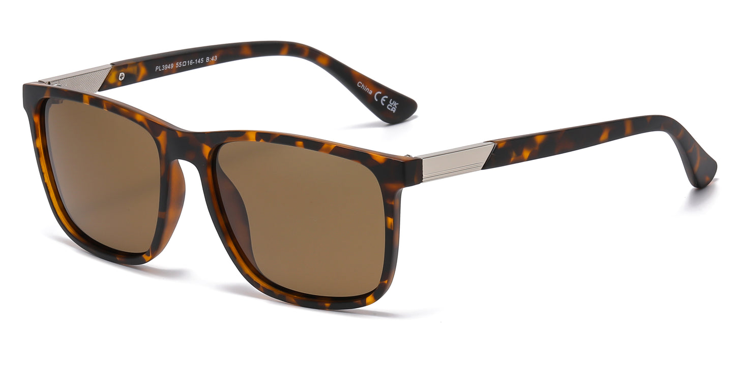 PL 3949 - Polarized Sports Rectangular Sunglasses for Men