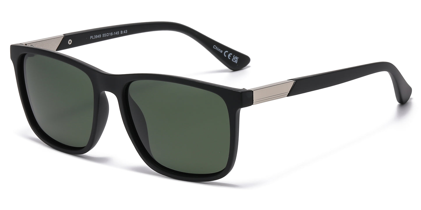 PL 3949 - Polarized Sports Rectangular Sunglasses for Men