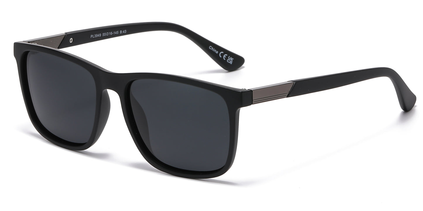 PL 3949 - Polarized Sports Rectangular Sunglasses for Men