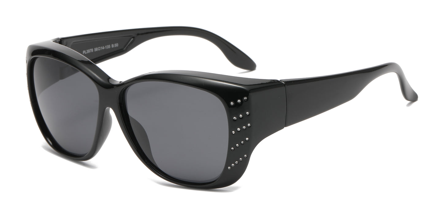 PL 3978 - Cover Over Polarized Plastic Sunglasses