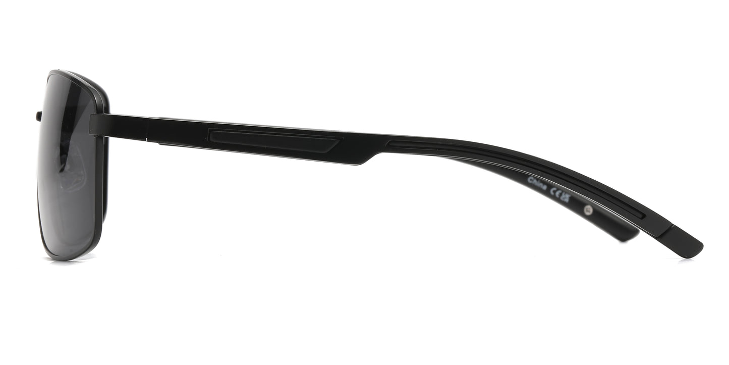PL 3979 - Polarized Men Rectangular Metal Sunglasses