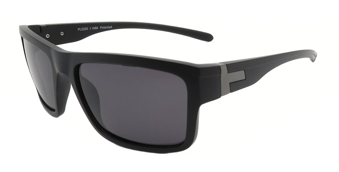 PL 5205 - Polarized Plastic Rectangular Sunglasses 1.1 MM