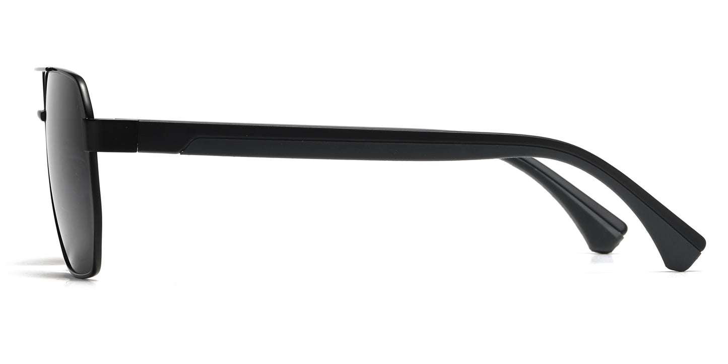 PL 5318 - Polarized Square Aviator Metal Sunglasses