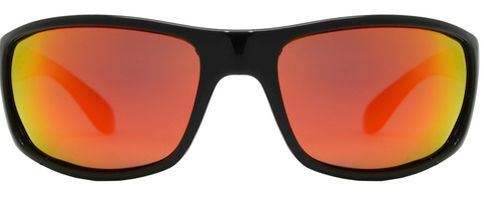PL 707 RVC - Classic Sport Wrap Around Plastic Polarized Sunglasses with Color Mirror Lens