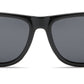 PL 7619 Shinny Black - Classic Square Sport Plastic Polarized Sunglasses (12 Pcs of the same color)