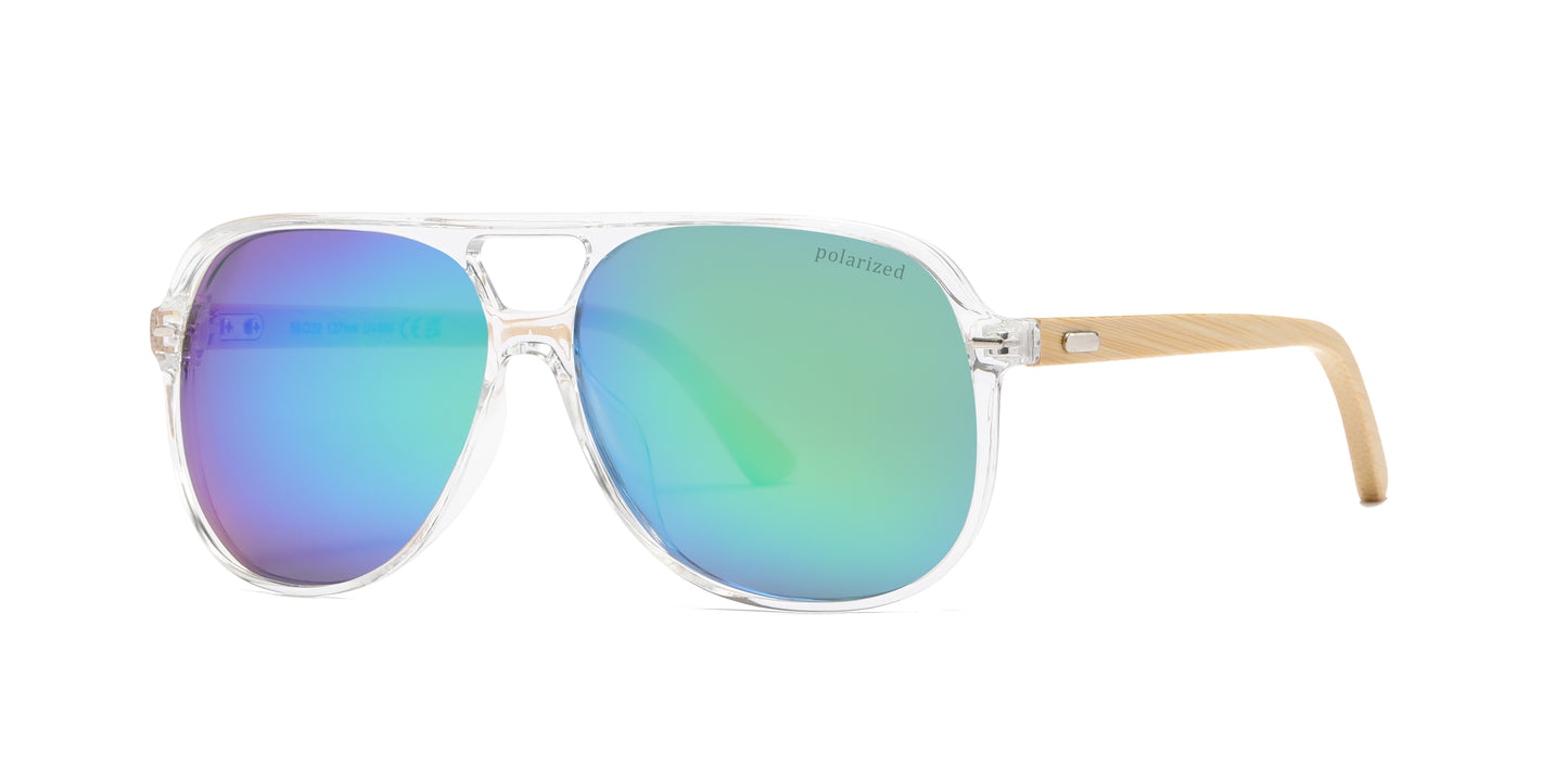 PL 8031 - Bamboo Polarized Flat Top Sunglasses