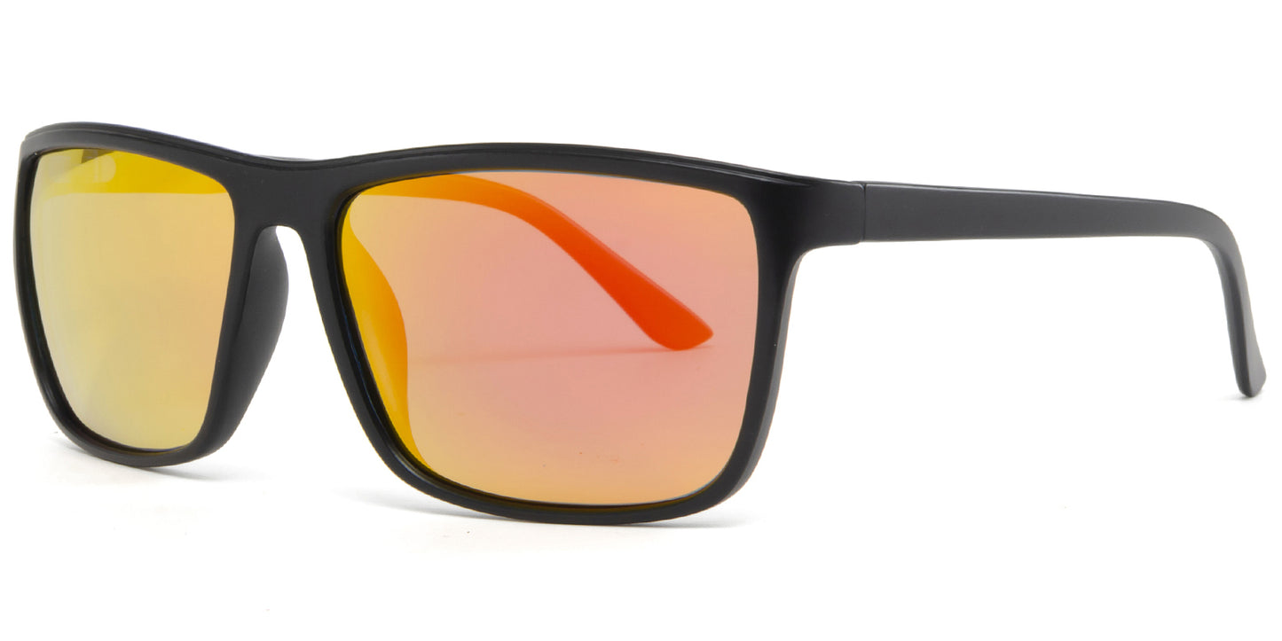 PL 9036 - Polarized Rectangular Plastic Sunglasses