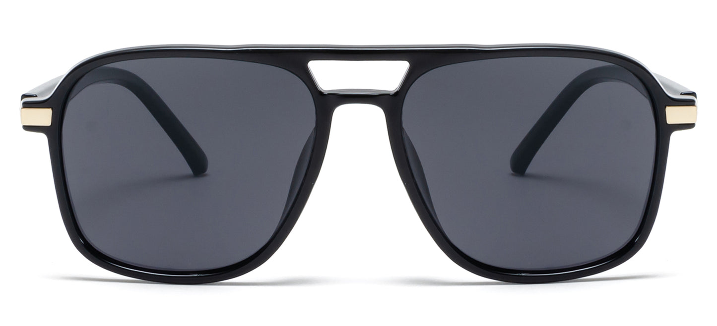 PL 9051 - Polarized Classic Square Aviator Fashion Plastic Sunglasses